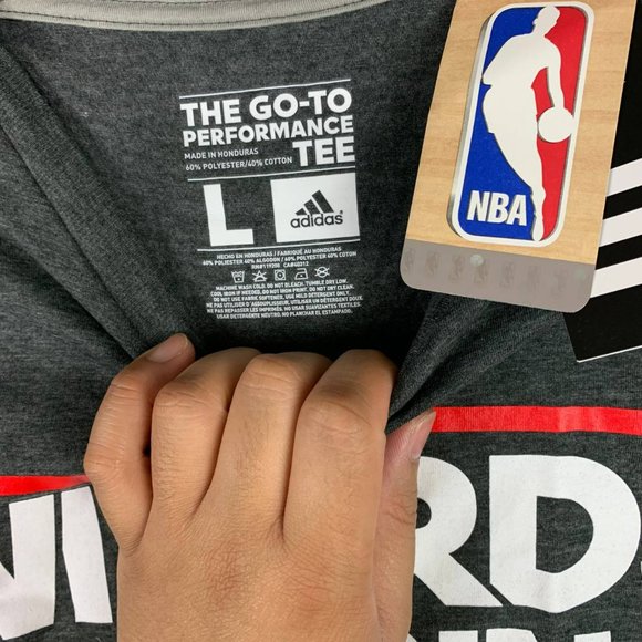 Washington‎ Wizards DC Rising NBA Large Adidas Casual T-Shirt Gray New Men - Picture 5 of 6
